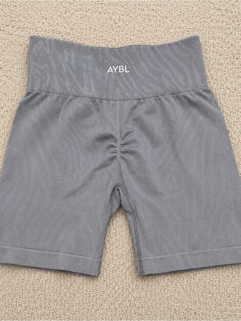 AYBL Light Gray High-Rise Gym Shorts